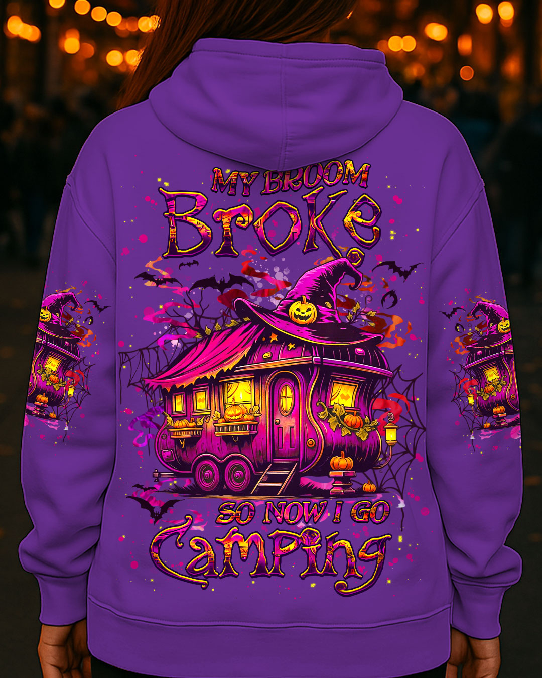 MY BROOM BROKE SO NOW HALLOWEEN CAMPING ALL OVER PRINT - YHHG3007253