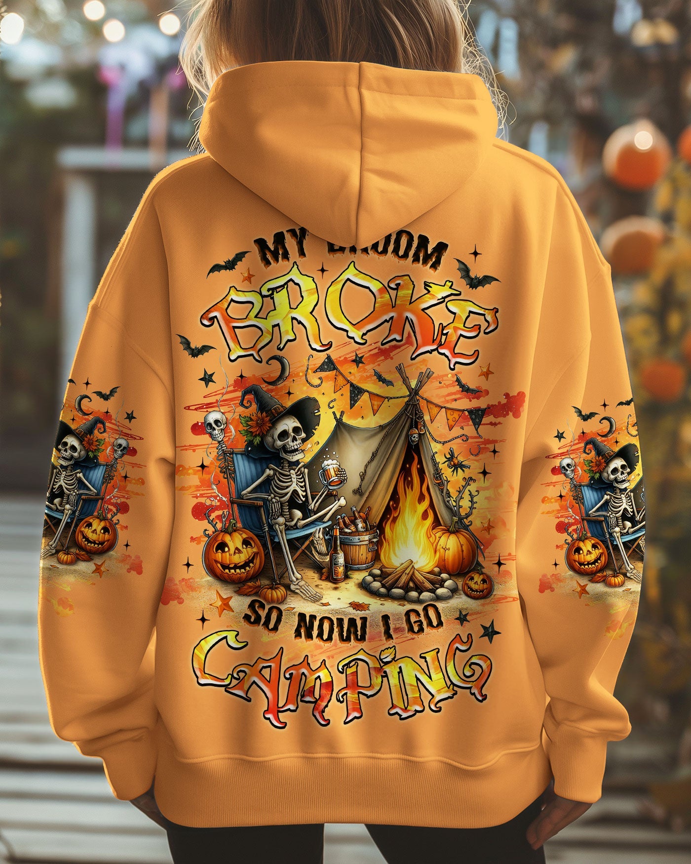 MY BROOM BROKE SO NOW HALLOWEEN CAMPING ALL OVER PRINT - TLNZ1707253