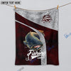 BlueJose Custom Name Catfish Fishing Red Blanket