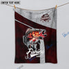 BlueJose Custom Name Bass Fishing Red Blanket