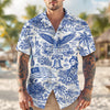 BlueJose America 250th Anniversary Toile De Jouy Style Patriotic Hawaii Shirt