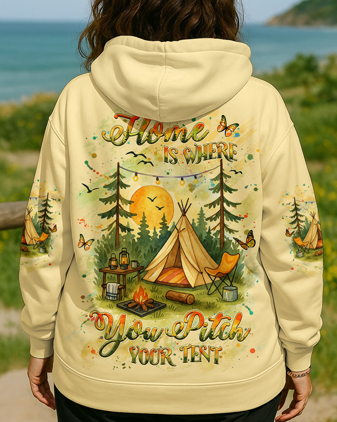 HOME IS WHERE YOU PITCH YOUR TENT ALL OVER PRINT - YHHG0107254
