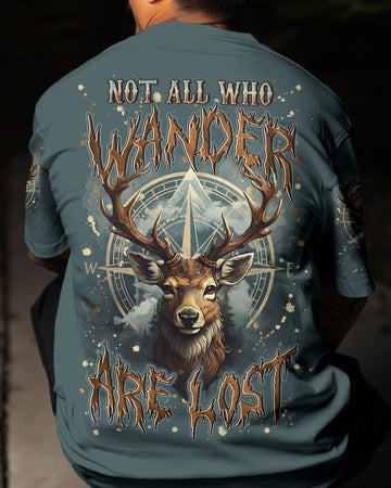 NOT ALL WHO WANDER ARE LOST DEER COMPASS ALL OVER PRINT - YHLN2611253