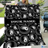BlueJose Custom Name Billiards 8 Ball Pattern Blanket