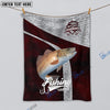 BlueJose Custom Name Redfish Fishing Red Blanket