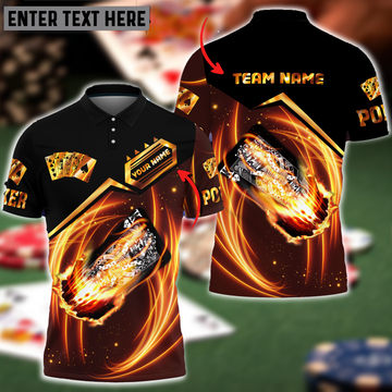 BlueJose King Card Poker Fire Personalized Name, Team Name Unisex Shirt