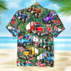 Custom Trucker Hawaiian Shirt, Gift For Trucker Lovers, Tropical Pattern F