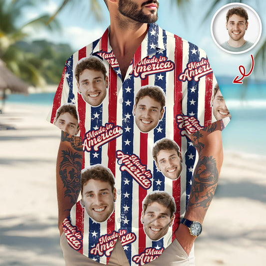BlueJose Custom Photo Made In America Hawaii Shirt