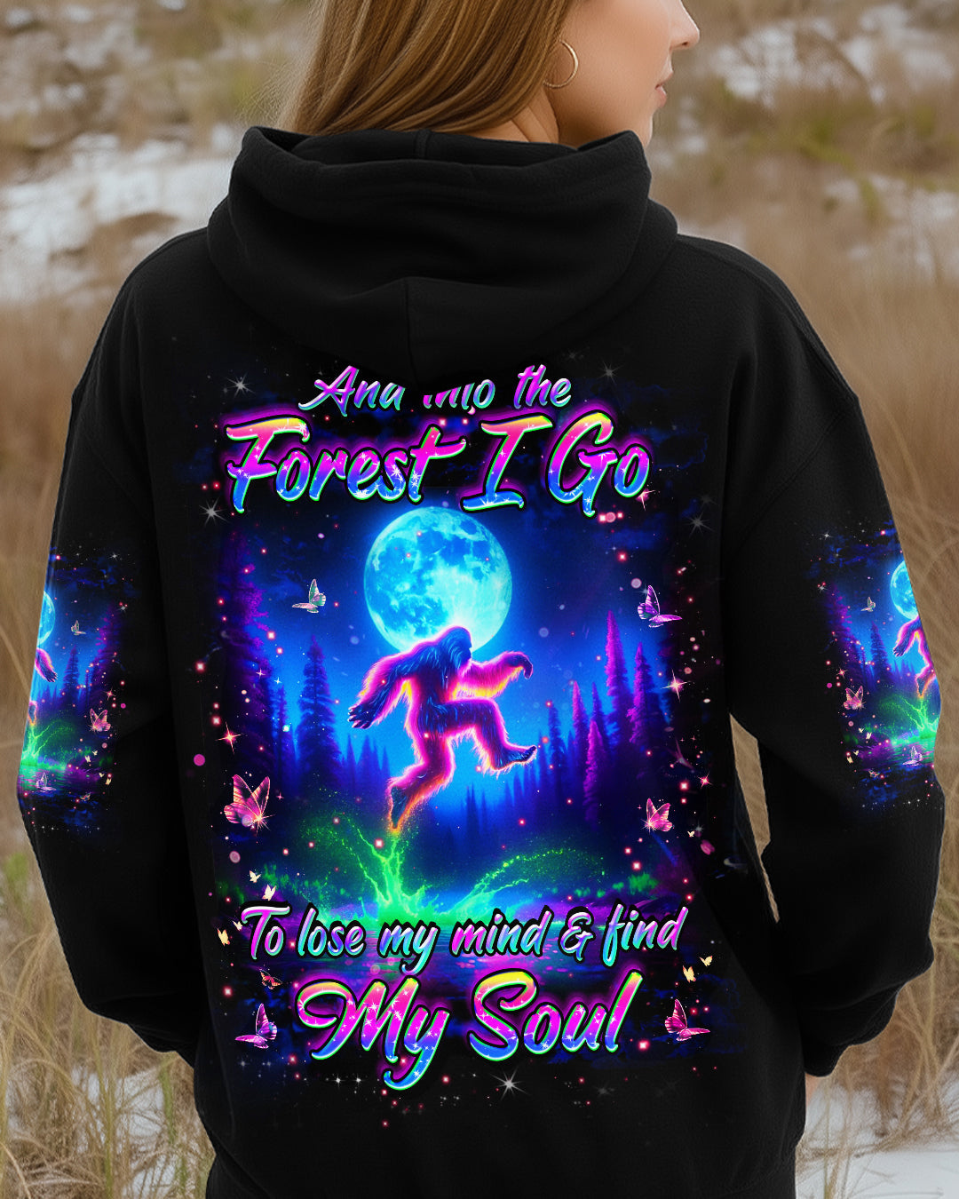 AND INTO THE FOREST I GO BIGFOOT ALL OVER PRINT - YHHG2611252