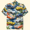 Custom Muscle Car Photo Hawaiian Shirt, Custom Up To 5 Photos, Gift For Car Lovers