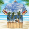 Custom Classic Car Photo Hawaiian Shirt, Beach Pattern, Summer Gift (Up To 5 Photos)