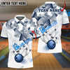 BlueJose Bowling And Pins Triangle Art Customized Name 3D Shirt (6 Colors)