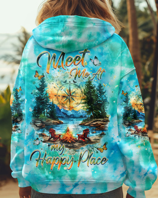 MEET ME AT MY HAPPY PLACE CAMPFIRE TIE DYE ALL OVER PRINT  - TLHG1111243