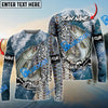 Bluejose Striped Bass Fishing Skin Seawave Custom Name Windbreaker Jacket