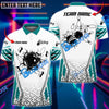 BlueJose Bowling And Pins Colourful Customized Name 3D Shirt (6 Colors)