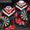 BlueJose Darts Fire Thunder Arrow Pattern Personalized Name Shirt (6 Colors)