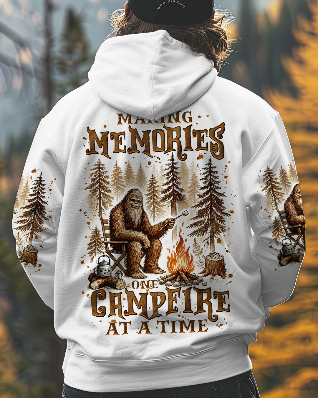 MAKING MEMORIES ONE CAMPFIRE AT A TIME BIGFOOT  ALL OVER PRINT - TLNZ2111244