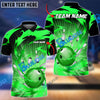 BlueJose Bowling And Pins Tornado Throw Customized Name 3D Shirt ( 5 Colors)