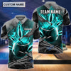 BlueJose Fire Gray Bowling and Pins Personalized Name Team Name 3D Shirt