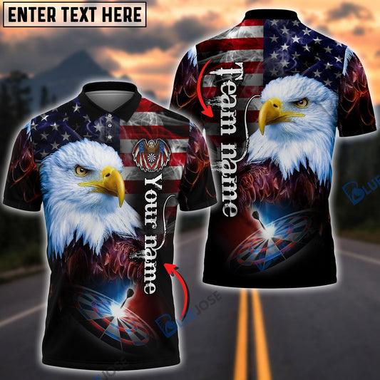 BlueJose USA Eagle Darts Personalized Name, Team Name Shirt