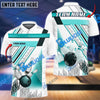 BlueJose Bowling And Pins Lines Pattern Customized Name 3D Shirt ( 6 Colors)
