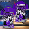 BlueJose Thunder Bowling Ball Break Pins Personalized Name and Team Name 3D Shirt (4 Colors), Personalized Shirts For Bowling Players