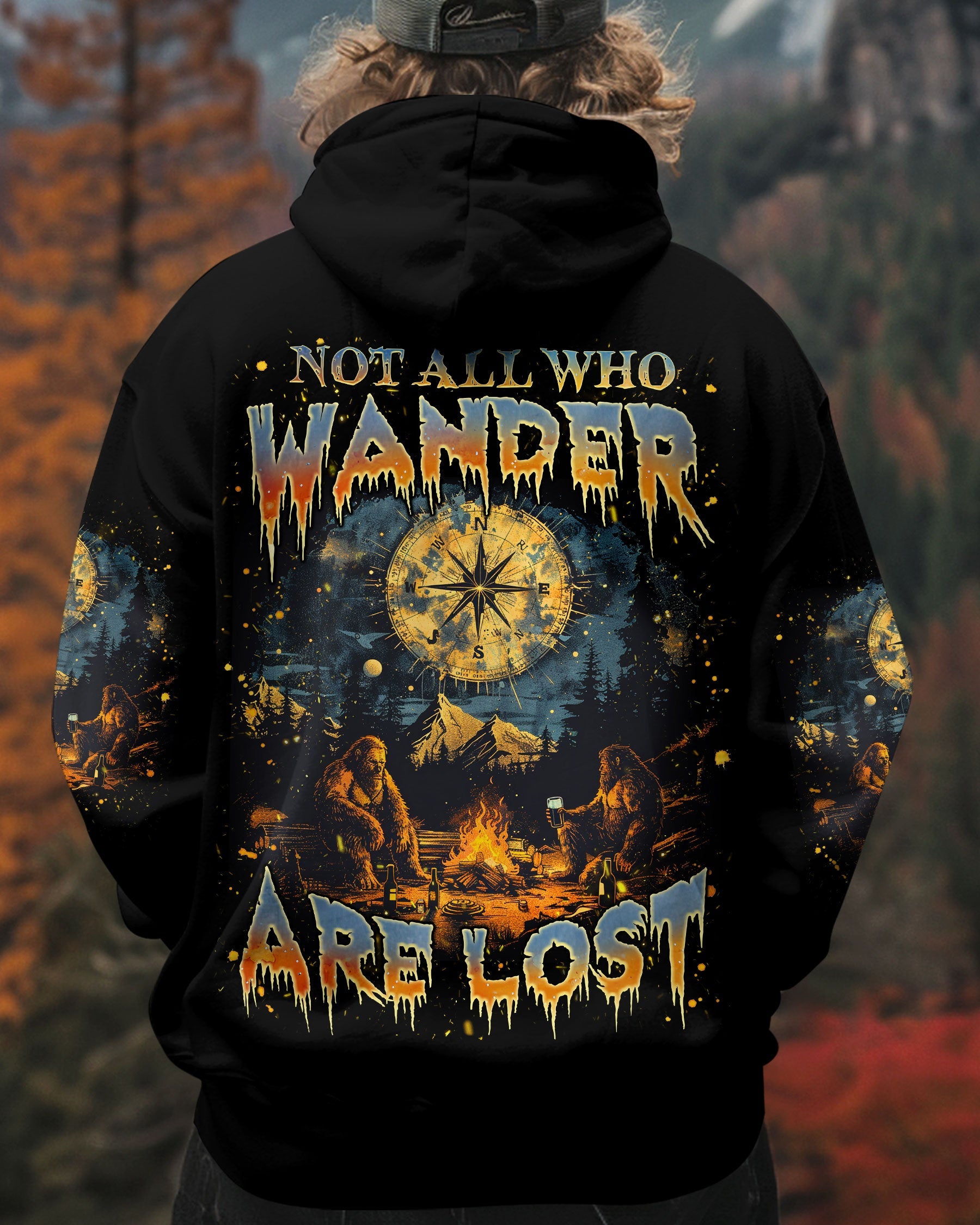 NOT ALL WHO WANDER ARE LOST BIGFOOT ALL OVER PRINT - TLNZ1401254