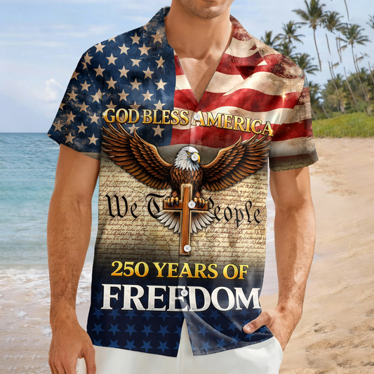 BlueJose God Bless America - America 250 Years of Freedom Hawaii Shirt