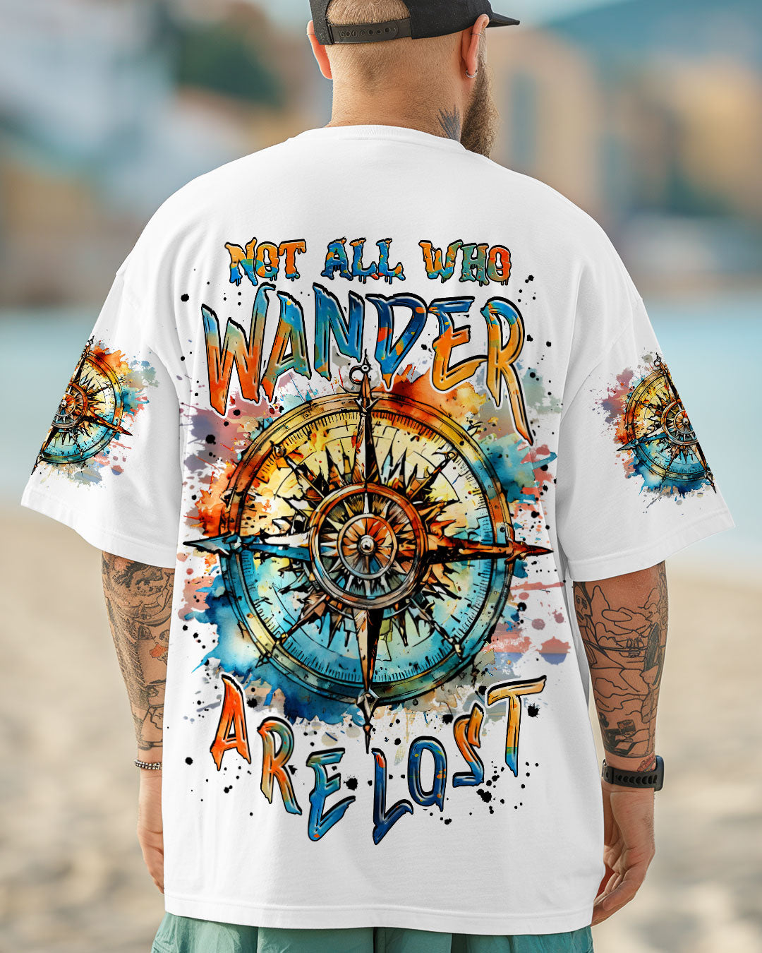 NOT ALL WHO WANDER ARE LOST COMPASS ALL OVER PRINT - TLNZ0703252