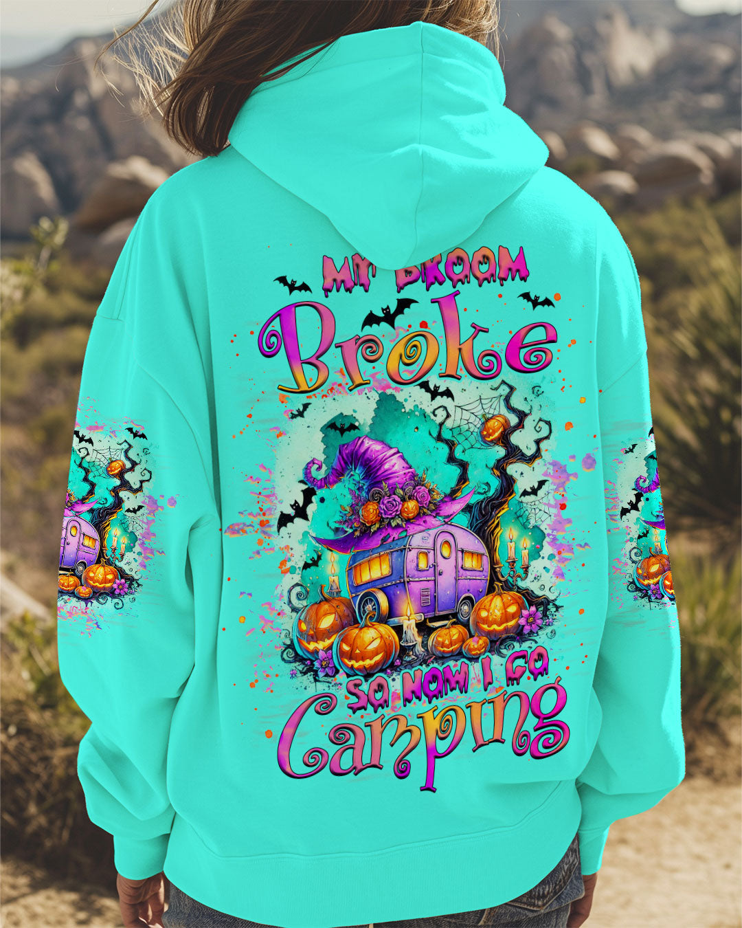 MY BROOM BROKE SO NOW HALLOWEEN CAMPING ALL OVER PRINT - TLNZ0608241