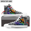 BlueJose Drip and Drop Ball Billiard Personalized Name High Top Shoes