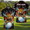 BlueJose Savage Leopard Golf Polo Customized Name, Team Name 3D Shirts (4 Colors)