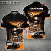 Bluejose Personalized Name Truck Night Wolf And Eagle Multicolor Polo Shirt For Truck Driver