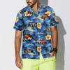 Bluejose Hot Rod And Tropical Hibiscus Pattern Hawaiian Shirt