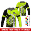 BlueJose Darts Pattern Colorful Personalized Name, Team Name Hoodie