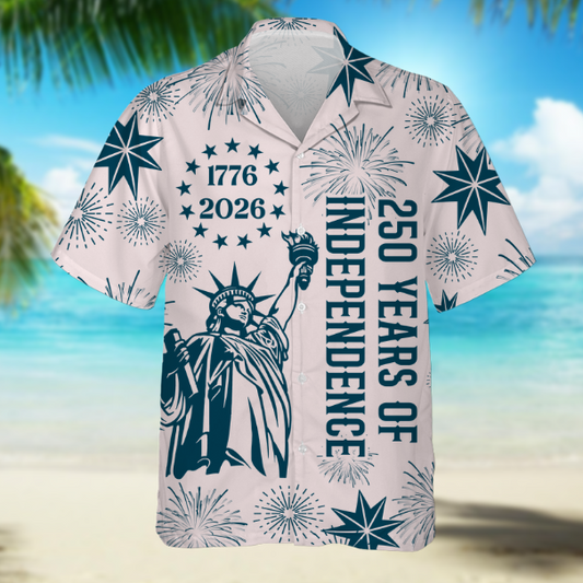 BlueJose Personalized USA 250 Years of Independence 1776-2026 Hawaii Shirt
