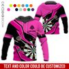 BlueJose Lightning Pattern Darts Personalized Name, Team Name Hoodie