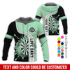 BlueJose Darts Pattern Colorful Personalized Name, Team Name Hoodie