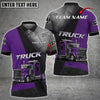 Bluejose Truck Metal Multicolor Option Pattern Personalized Name Polo Shirt For Truck Driver