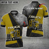 Bluejose Truck Metal Multicolor Option Pattern Personalized Name Polo Shirt For Truck Driver