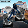 Bluejose Truck Metal Smoke Multicolor Personalized Name Polo Shirt For Truck Driver