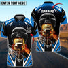 Bluejose Truck Skull Thunder Lights Personalized Name Polo Shirt For Truck Driver 4 Colors