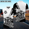 Bluejose Trucker Black And Multicolor Truck Personalized Name Polo Shirt For Truck Driver