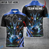 BlueJose Bowling And Pins Thunder Bowl Multicolor Customized Name 3D Shirt ( 4 Colors )