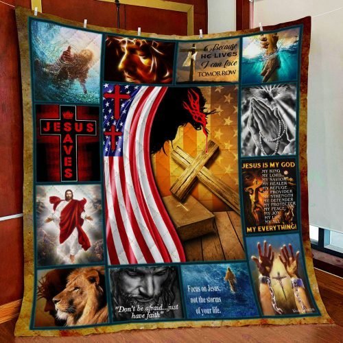 BlueJose God Jesus Christian Quilt Blanket