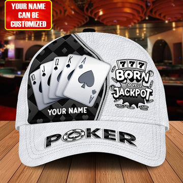 BlueJose Personalized Name Poker Jackpot Classic Cap