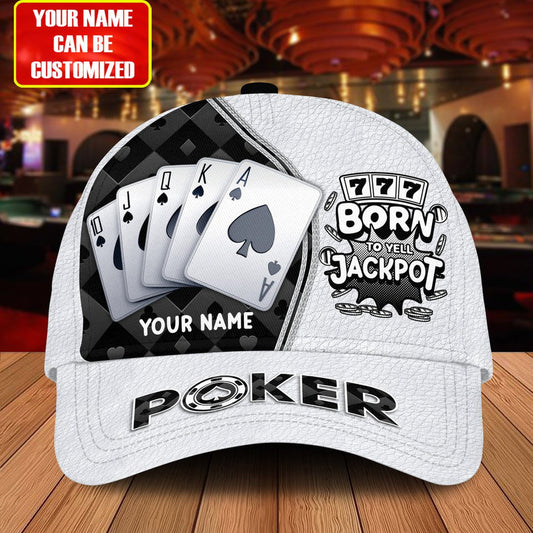 BlueJose Personalized Name Poker Jackpot Classic Cap