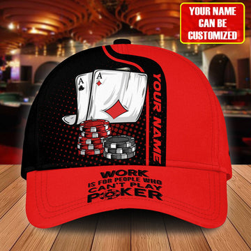 BlueJose Personalized Name Poker Work Classic Cap