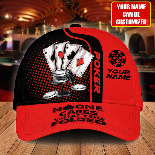 BlueJose Personalized Name Poker Folded Classic Cap