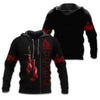 BlueJose Custom Name Boxing Black & Red 3D Hoodie